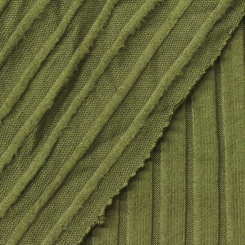 Polyester Stretch Rib Knit Fabric, 220 gsm — Khaki, ref EF-260693