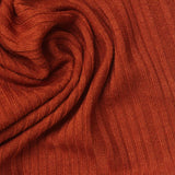 Polyester Viscose Stretch Rib Knit Fabric, 260 gsm, 140 cm — Orange — photo 1