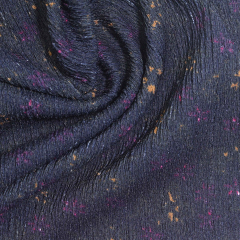 Orange Abstract Warp Knit, Polyester
