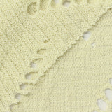 Yellow Openwork Chunky Knit, Poly-Cotton — photo 1