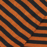 Orange Horizontal-Stripe Rib Knit, Viscose — photo 1