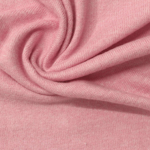 Pink Marl Chunky Knit, Viscose-Poly, 220 gsm