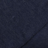 Dark Blue Marl Rib Knit, Poly-Viscose, 165 gsm — photo 1