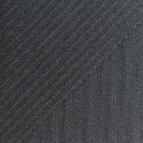 Charcoal Rib Knit, Poly-Viscose