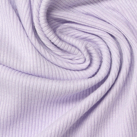 Viscose Stretch Rib Knit Fabric, 255 gsm, 130 cm — Purple