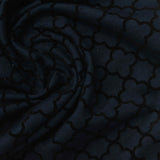 Flocked Polyester Viscose Stretch Jersey Knit Fabric, 220 gsm, 160 cm — Navy — photo 1