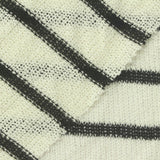 Black Horizontal-Stripe Chunky Knit, Poly-Viscose, 207 gsm — photo 1