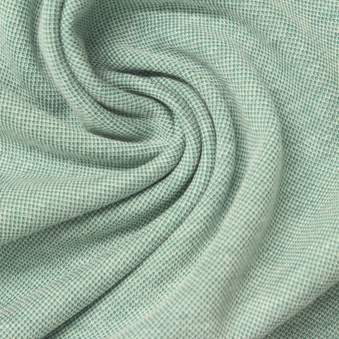 Light Green Marl Piqué Knit, Cotton-Poly