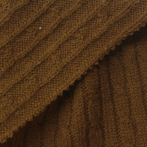 Jacquard Pointelle Knit Fabric, 300 gsm, 160 cm — Brown