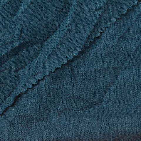 Slub 100% Cotton Jersey Knit Fabric, 163 gsm, 153 cm — Navy
