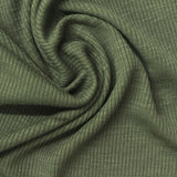 Slub Polyester Viscose Rib Knit Fabric, 205 gsm, 160 cm — Green — photo 1