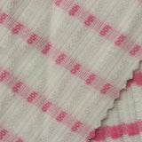 Pink Horizontal-Stripe Jacquard, Cotton-Poly, 240 gsm — photo 1
