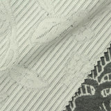 Dark Grey Floral Interlock Knit, Polyester — photo 1