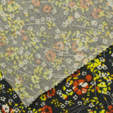 Orange Flowers Jersey Knit, Polyester — photo 1