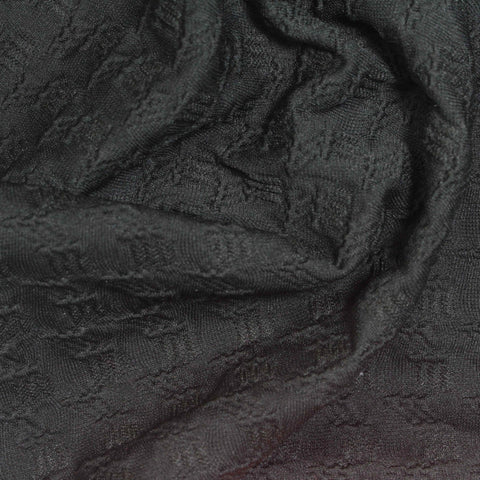 Dark Grey Geometric Jacquard, Spandex
