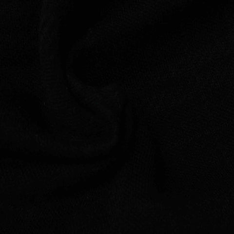 Plaid Polyester Cotton Stretch Interlock Knit Fabric, 310 gsm, 158 cm — Black