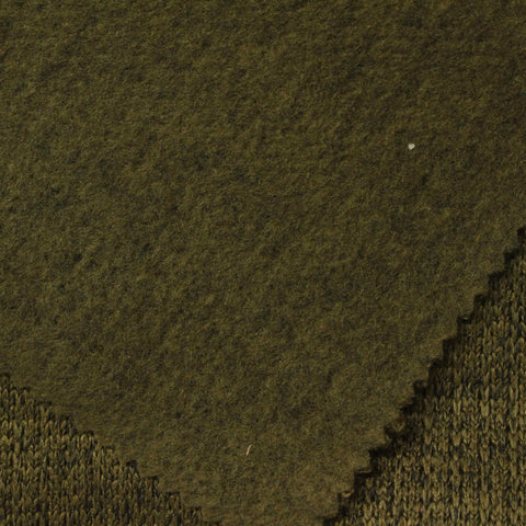Olive Marl Knit, Polyester, 325 gsm