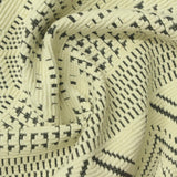 Black Geometric Interlock Knit, Cotton-Poly, 255 gsm — photo 1