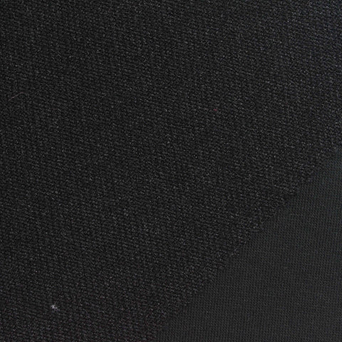 Cotton Polyester French Terry Fabric, 300 gsm — Black