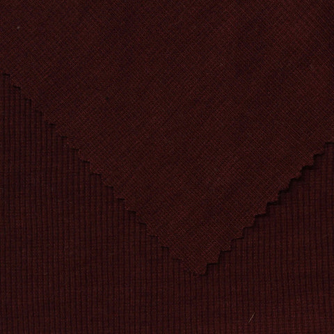 Polyester Stretch Rib Knit Fabric, 274 gsm, 104 cm — Red