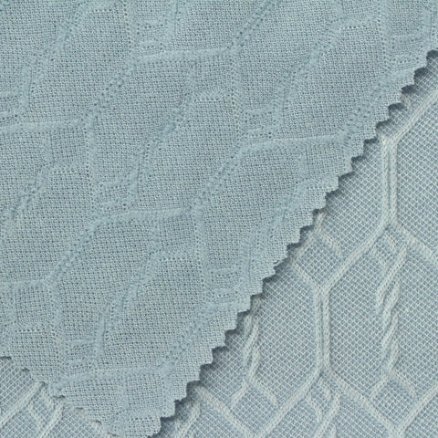 Light Blue Honeycomb Jacquard, Polyester