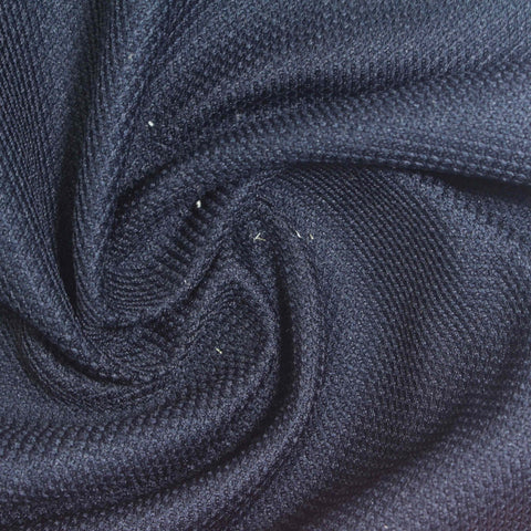 100% Polyester Interlock Knit Fabric, 200 gsm, 170 cm — Navy