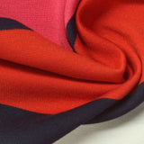 Red Horizontal-Stripe Rib Knit, Poly-Viscose, 310 gsm — photo 1