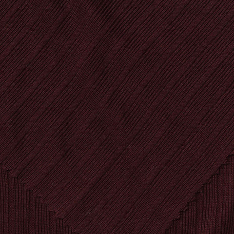 Polyester Viscose Rib Knit Fabric, 310 gsm, 175 cm — Red