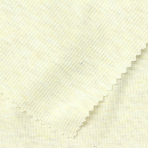Light Yellow Marl Rib Knit, Polyester, 280 gsm