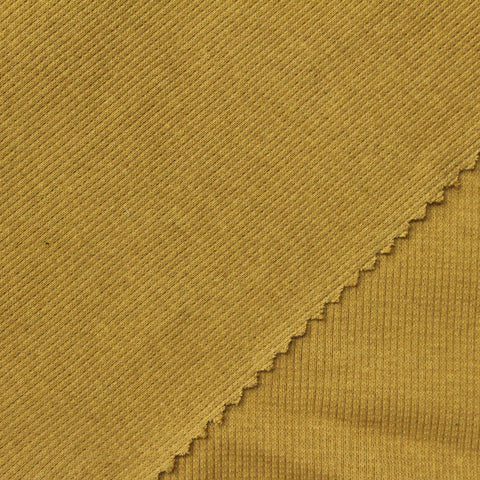 Cotton Stretch Rib Knit Fabric, 174 gsm, 130 cm — Khaki, ref EF-263233