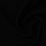 100% Polyester Interlock Knit Fabric, 279 gsm, 170 cm — Black — photo 1