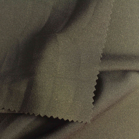Polyester Viscose Stretch Twill Fabric, 296 gsm — Khaki