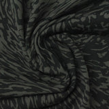 Dark Grey Animal Print Jersey Knit, Polyester — photo 1