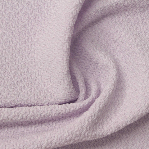 Pale Pink Wavy-Zigzag Crepe, Polyester