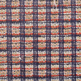 Dark Blue Bold-Plaid Interlock Knit, Polyester — photo 1