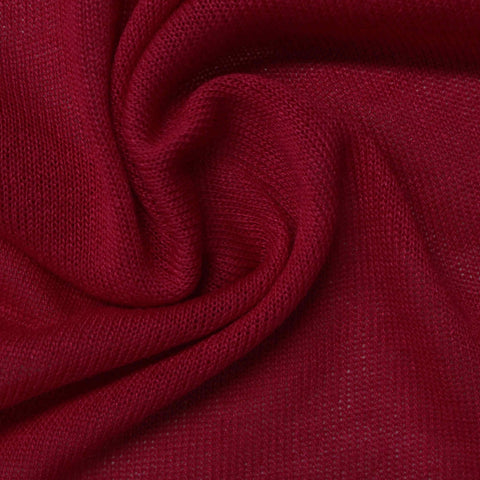 Polyester Viscose Jersey Knit Fabric, 128 gsm — Red, ref EF-233104