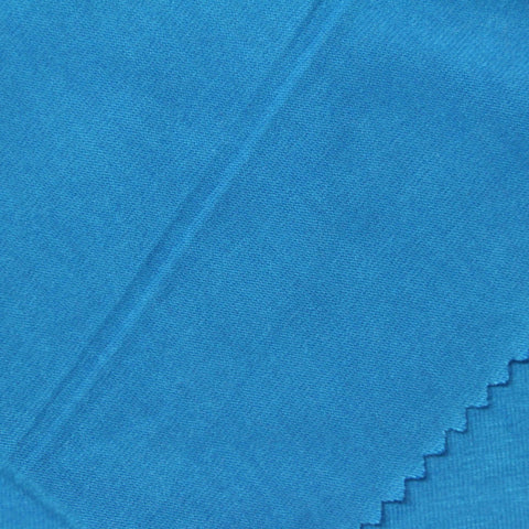 Viscose Stretch Jersey Knit Fabric, 197 gsm, 155 cm — Blue