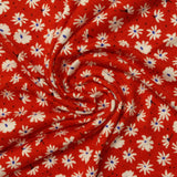 White Flowers Jersey Knit, Viscose, 175 gsm — photo 1
