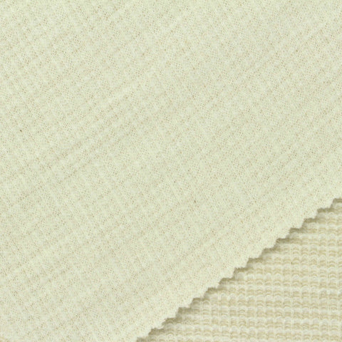 Yarn-Dyed Polyester Cotton Interlock Knit Fabric, 240 gsm, 170 cm — Beige