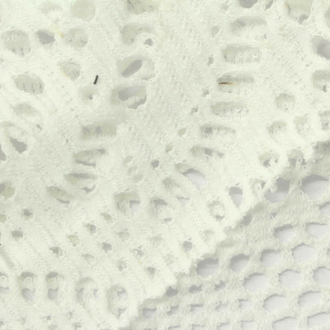 White Openwork Jacquard, Spandex
