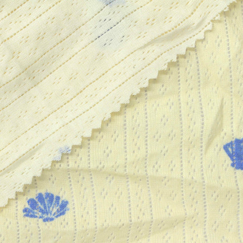 Yellow Diamond Rib Knit, Cotton