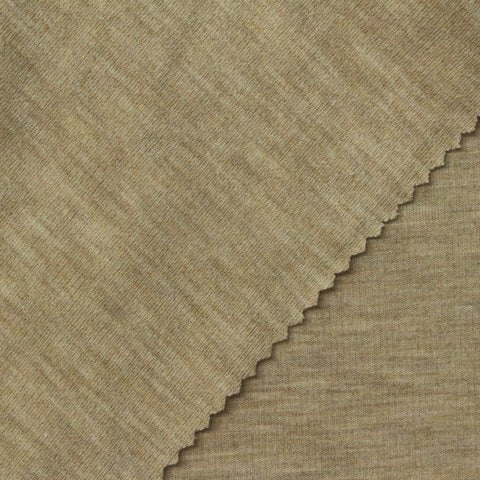 Light Brown Marl Rib Knit, Viscose-Acrylic