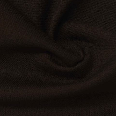 Dark Brown Interlock Knit, Viscose-Nylon