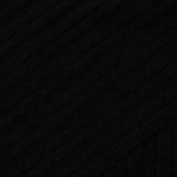 Polyester Stretch Rib Knit Fabric, 170 gsm, 165 cm — Black — photo 1