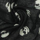 White Skull Chunky Knit, Polyester, 115 gsm, 140 cm — photo 1