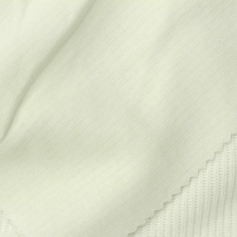 Off-White Ribbed Rib Knit, Cotton-Poly
