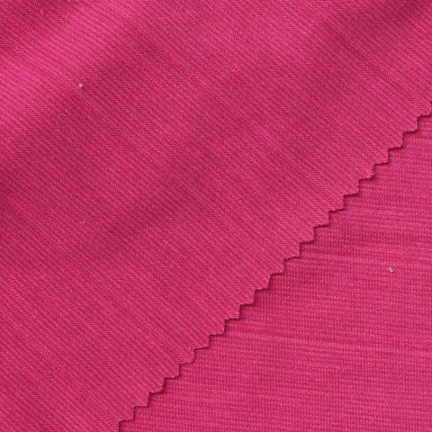 Slub Polyester Viscose Stretch Jersey Knit Fabric, 210 gsm, 160 cm — Pink