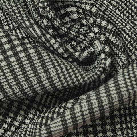 Black Plaid Jacquard, Polyester, 250 gsm