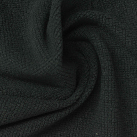Jacquard 100% Polyester Fleece Fabric, 190 gsm — Black