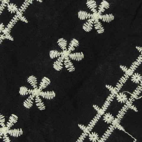 White Geometric-Star Knit, Cotton
